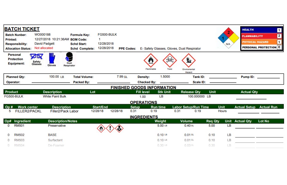 Procession Manufacturing Enhancements Module